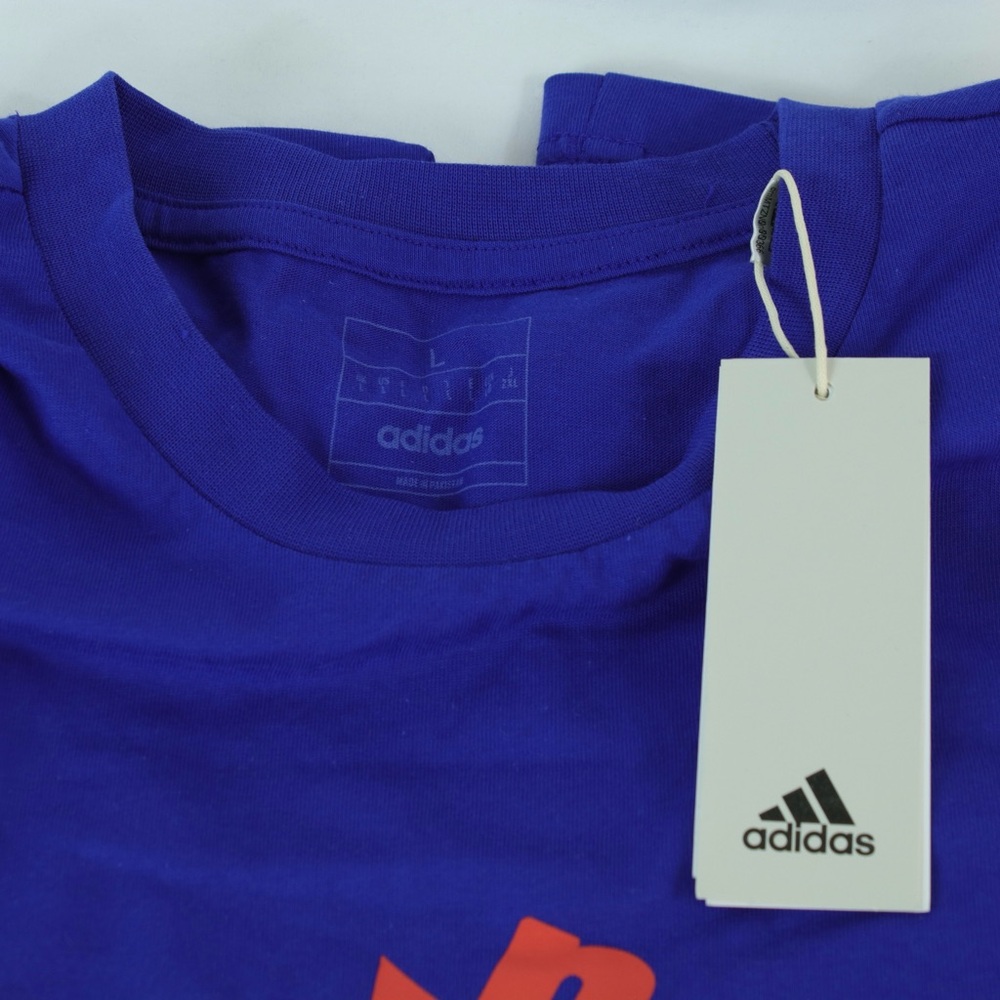 Adidas Semi Lucid Blue Los Angeles T-Shirt Mens Size L - NEW - Picture 3 of 5
